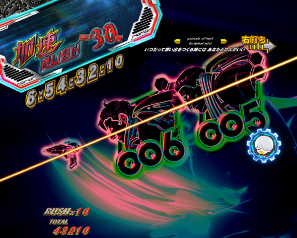 CYBORG 009 RULE OF SACRIFICE VS SCARL BODY EDITION 199 加速RUSH中の演出 加速RUSH -1LINE-中の演出