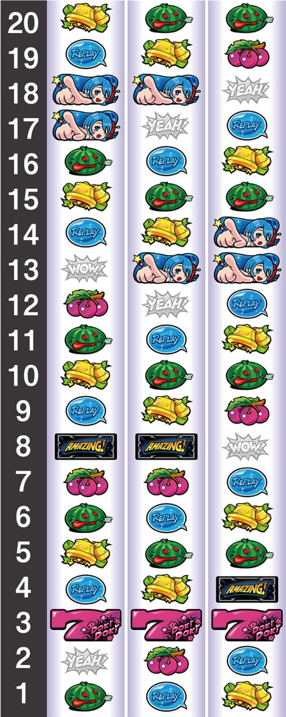 スマート沖スロ アメイジングライブ リール配列