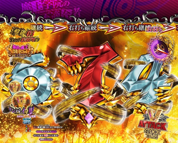 PA魔王学院の不適合者 魔王再臨 99Ver 魔王BURST中の演出 モード概要