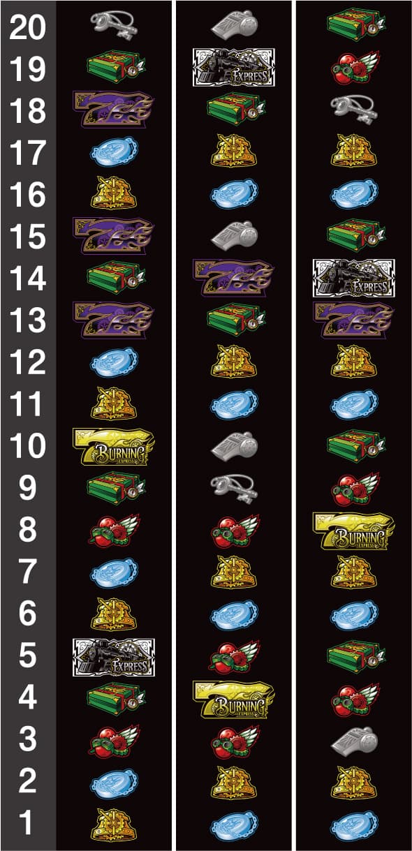 バーニングエクスプレス リール配列