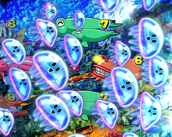 e大海物語5スペシャル トレジャーモード中の演出 予告演出