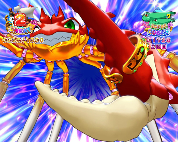 e大海物語5スペシャル 大当り中の演出 ビッグクラブフリーズ