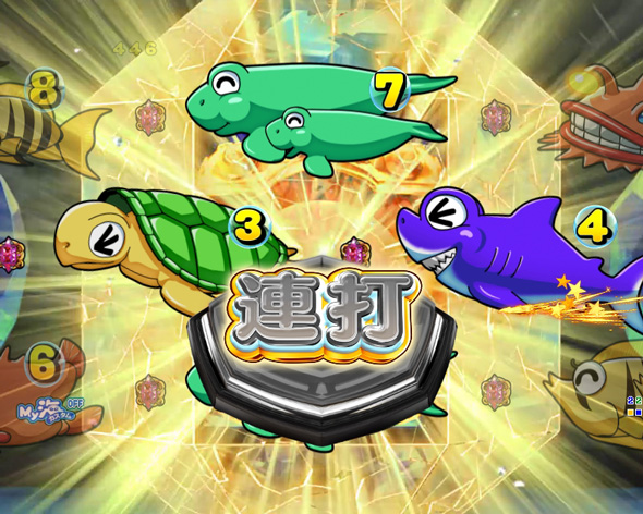 e大海物語5スペシャル クリスタルモード中の演出 リーチ演出