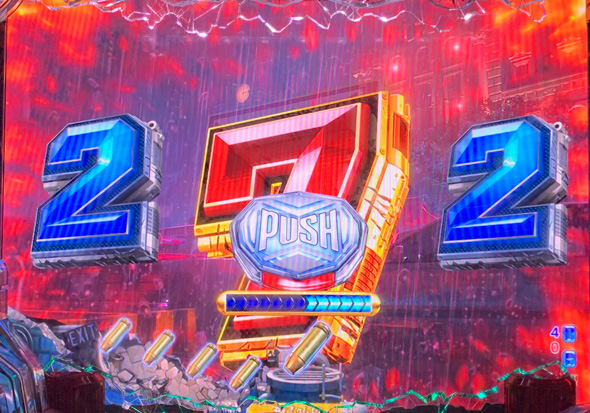 Pバイオハザード RE:2 ごらくバージョン 予告演出 リーチ後予告