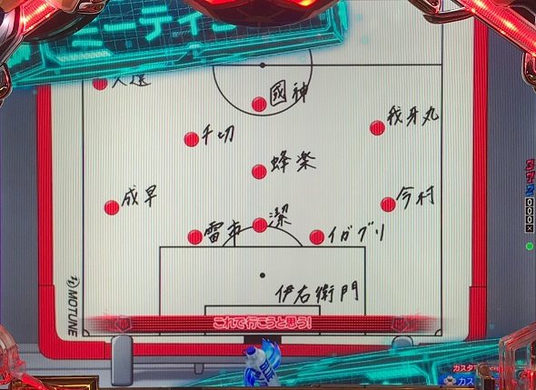 eフィーバーブルーロック 予告演出 リーチ前予告