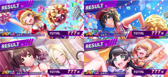 L D4DJ Pachi-Slot Mix 演出 AT終了画面について