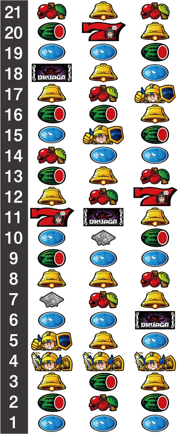 スマスロ ドルアーガの塔 リール配列