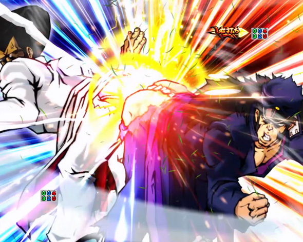 eぱちんこ押忍！番長 漢の頂 大当り中の演出 通常時の大当り演出