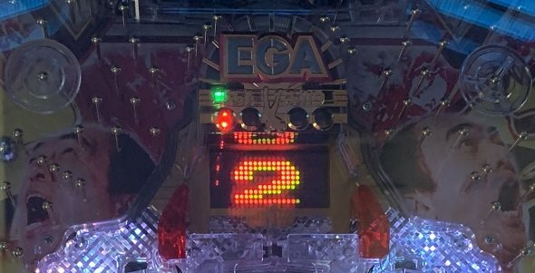 遊moreLT PエガブレイブVVV 通常時のドット演出 羽根開放演出