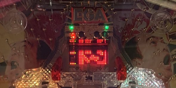 遊moreLT PエガブレイブVVV 通常時のドット演出 V入賞時演出