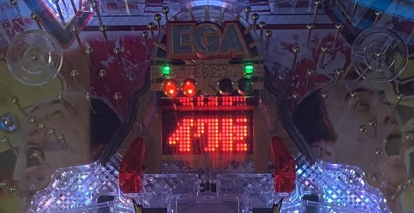 遊moreLT PエガブレイブVVV 通常時のドット演出 羽根入賞時演出