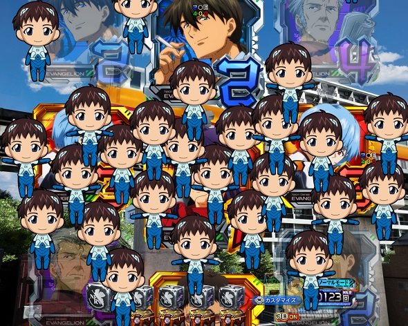 e 新世紀エヴァンゲリオン ～はじまりの記憶～ 予告演出(ノーマルモード) リーチ後予告