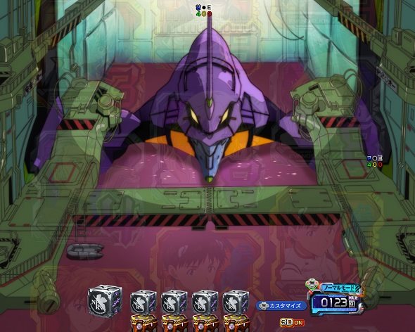 e 新世紀エヴァンゲリオン ～はじまりの記憶～ 予告演出(ノーマルモード) リーチ前予告