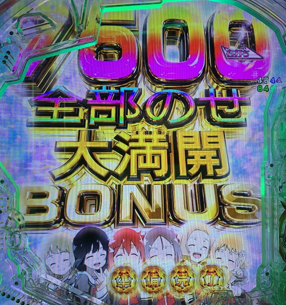 e結城友奈は勇者である~極限7500~ 大当り中の演出 右打ち中の大当り演出