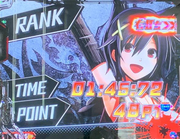 eゴッドイーター TRIPLE BURST 大当り中の演出 右打ち中の大当り演出