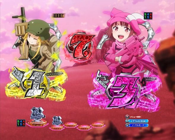 eソードアート・オンライン オルタナティブ ガンゲイル・オンライン 予告演出 リーチ前予告