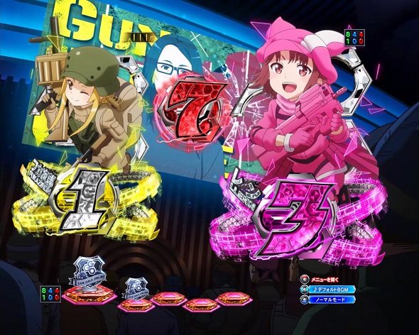 eソードアート・オンライン オルタナティブ ガンゲイル・オンライン 予告演出 リーチ前予告
