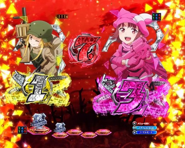 eソードアート・オンライン オルタナティブ ガンゲイル・オンライン 予告演出 リーチ前予告