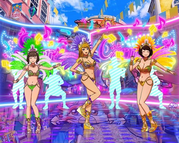 eまわるん超ワープ ギンギラパラダイス VIVA FESTA サンバモード中の演出 予告・リーチ演出