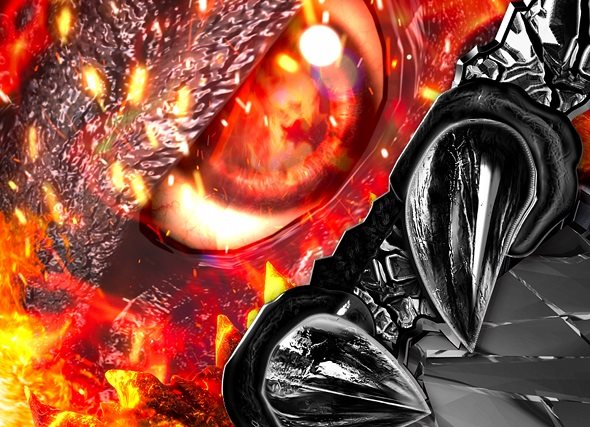 e GODZILLA7 TYPE‐CRASH 予告演出 リーチ前予告