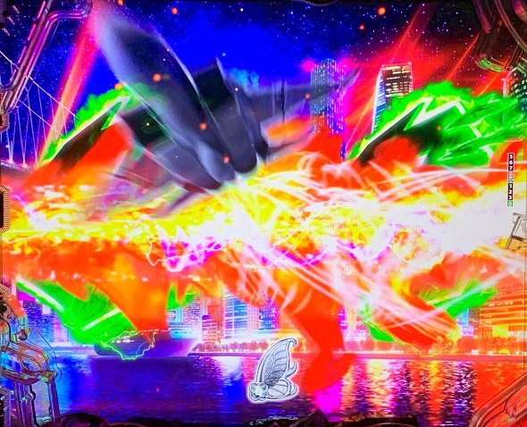 e GODZILLA7 TYPE‐CRASH 予告演出 リーチ後予告