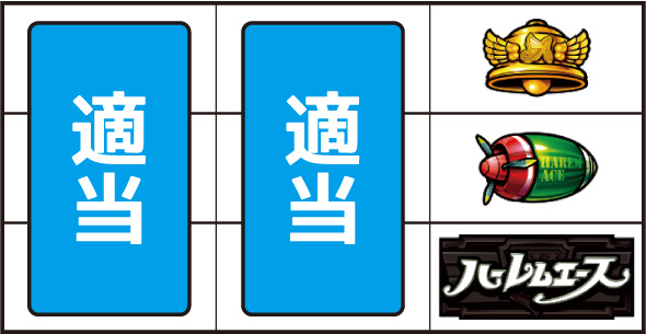 翔べ!ハーレムエース 打ち方 通常時の打ち方(逆押し/BAR狙い)