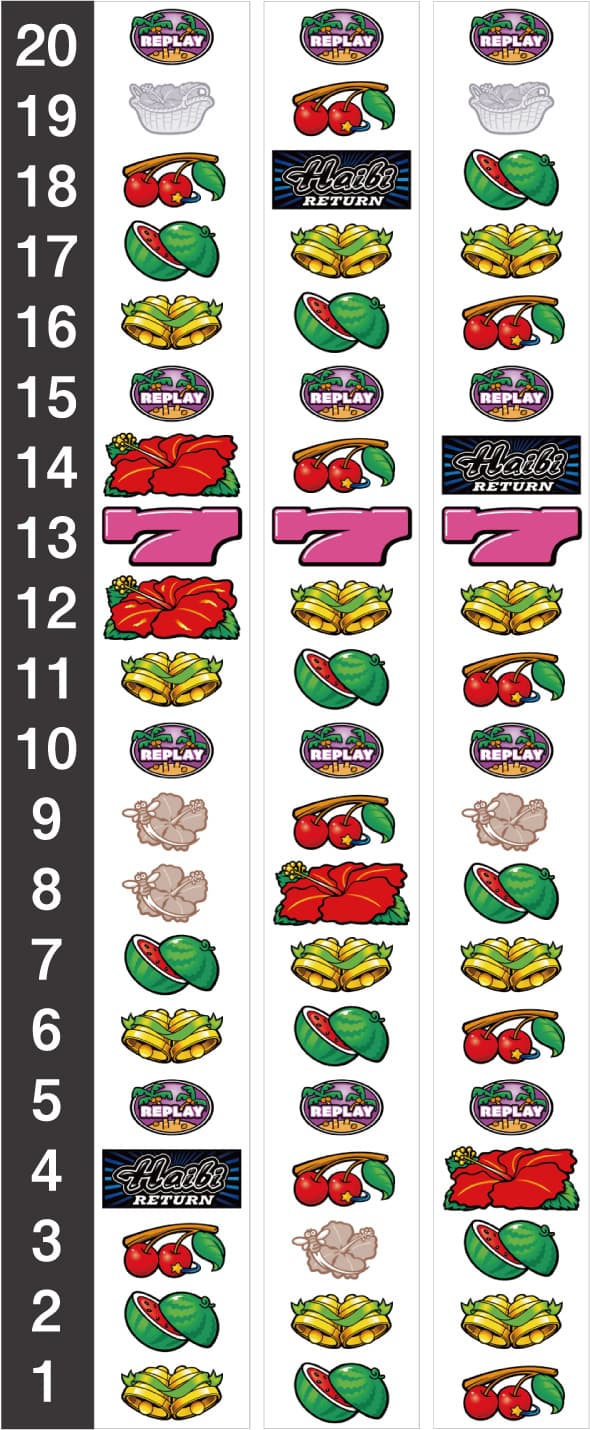 ハイビリターン-30 リール配列