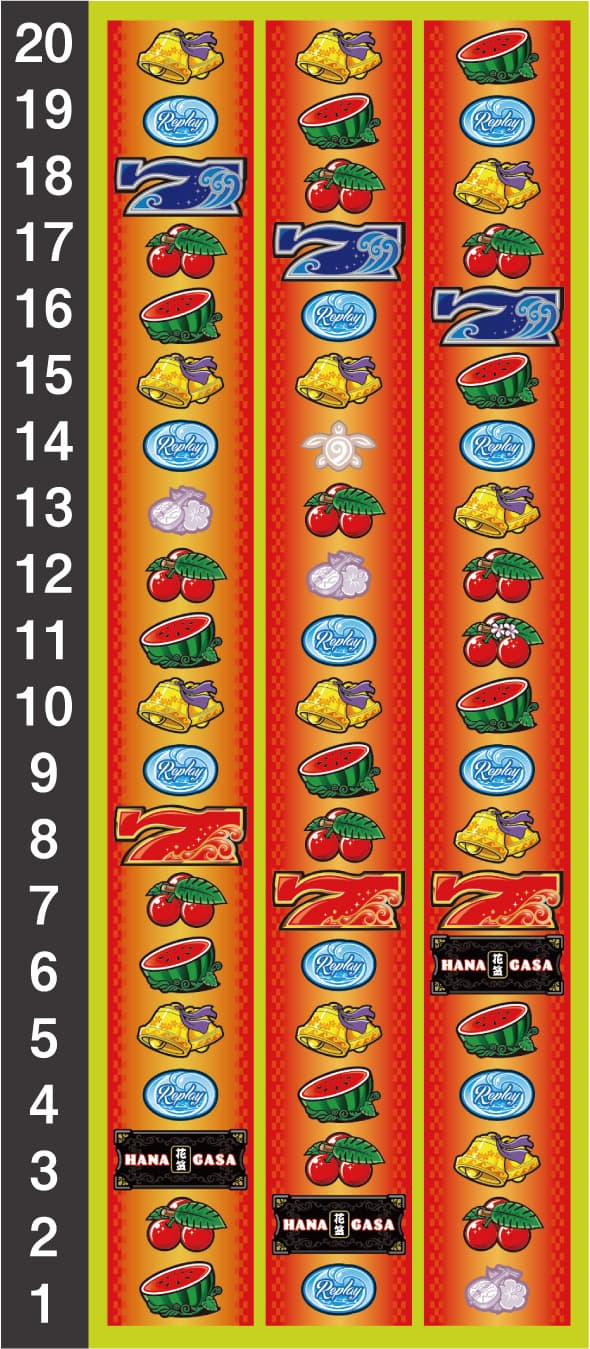 花笠 リール配列