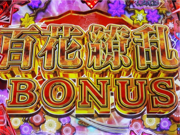 P 百花繚乱 ご奉仕129ver. 大当り中の演出 右打ち中の大当り演出