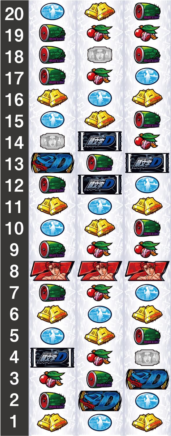 スマスロ頭文字D 2nd リール配列