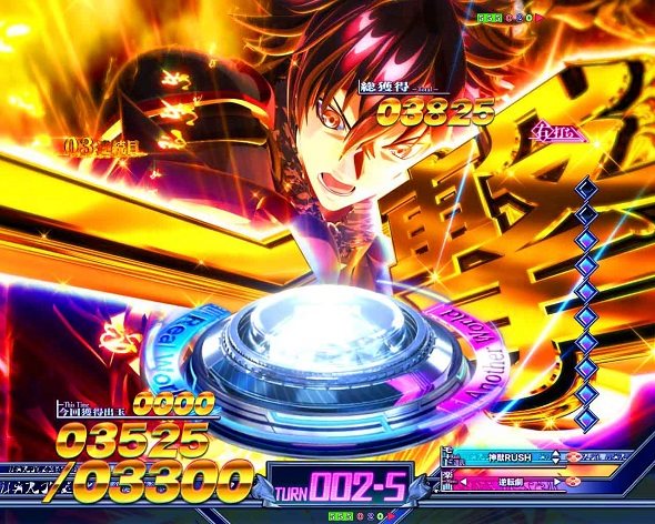 e異世界でチート能力を手にした俺は現実世界をも無双する ～レベルアップは人生を変えた～ 大当り中の演出 右打ち中の大当り演出