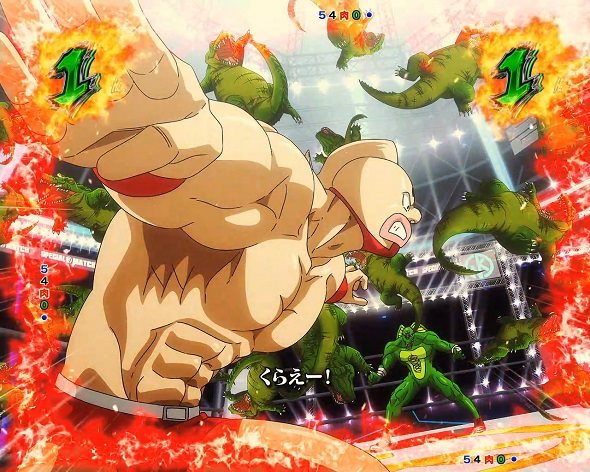 eフィーバーキン肉マン リーチ演出 弱SPリーチ