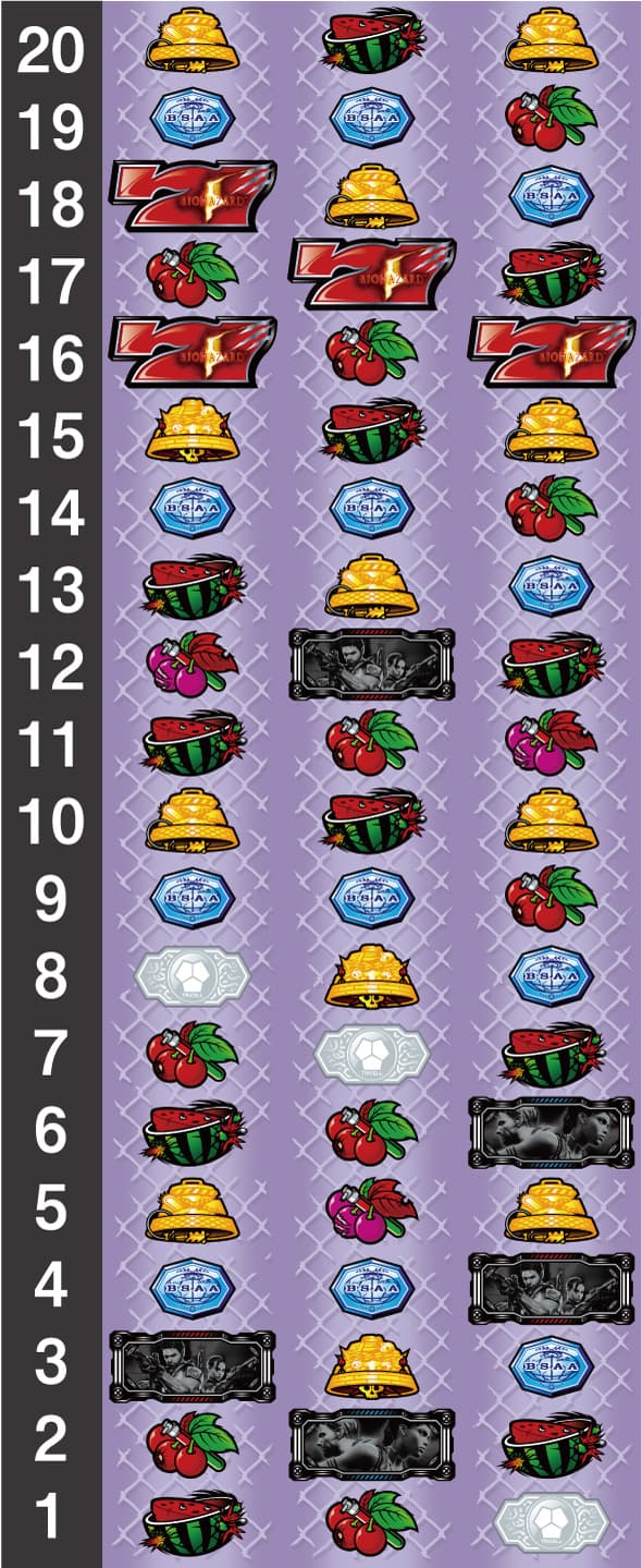 スマスロ バイオハザード5 リール配列