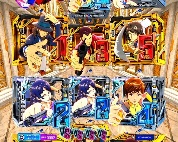 eルパン三世VSキャッツ・アイ 予告演出 リーチ前予告