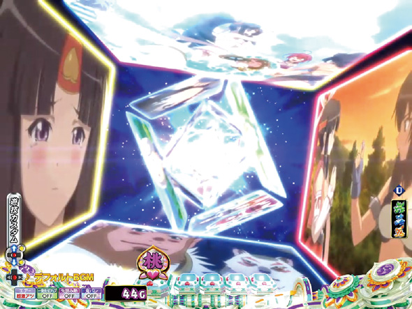 P モモキュンソード 速撃3000+ 予告演出 リーチ前予告