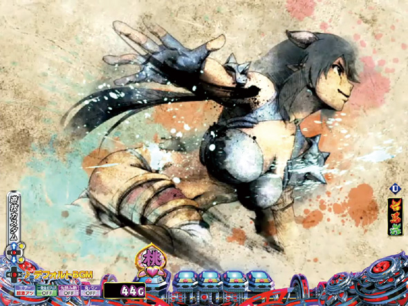 P モモキュンソード 速撃3000+ 予告演出 リーチ前予告