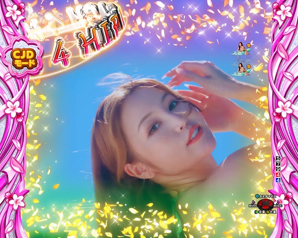 Pぱちんこ乗物娘 with CYBERJAPANDANCERS 2nd season CJDモード中の演出 予告・リーチ演出