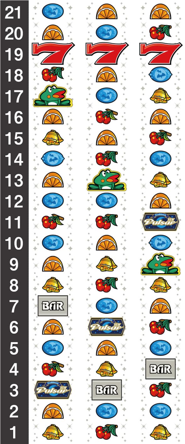 スマスロニューパルサーBT リール配列