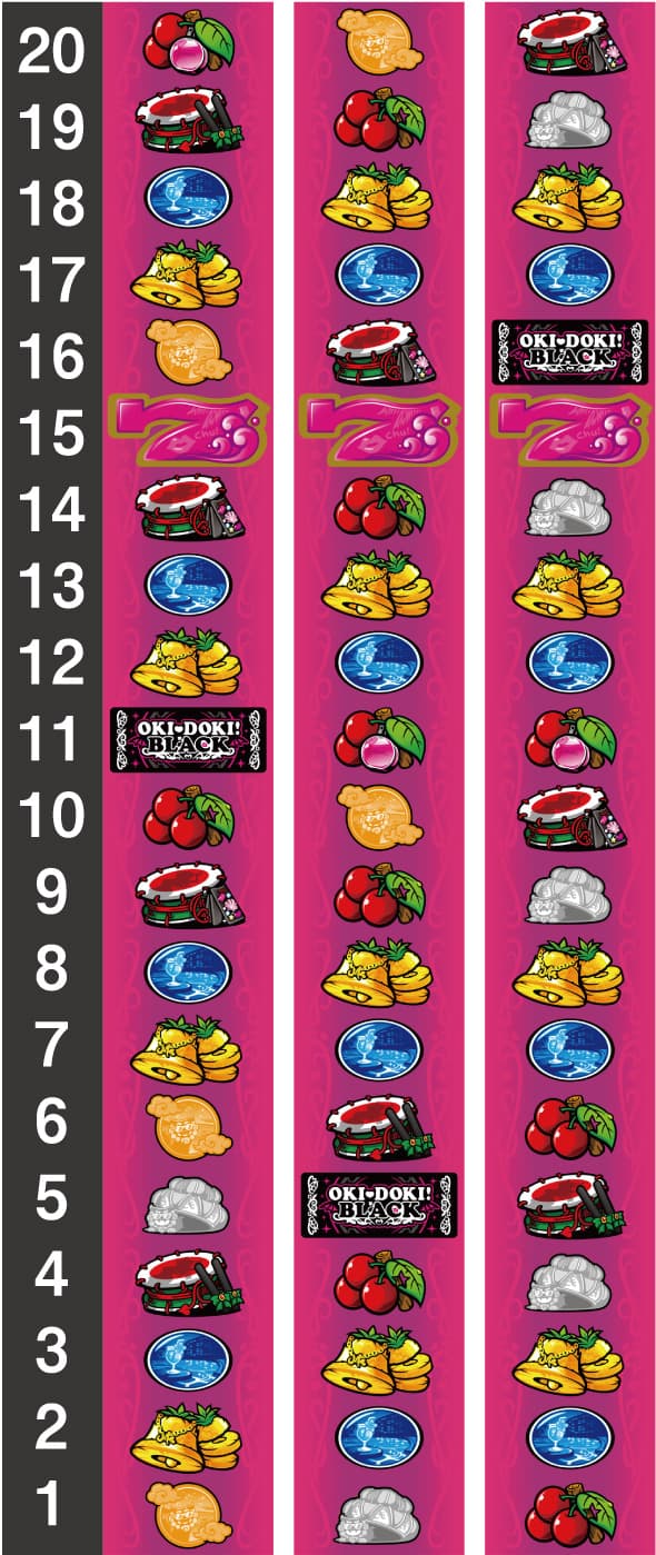 沖ドキ！ゴージャス-30 リール配列