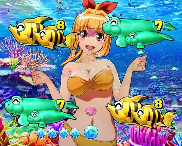 Pスーパー海物語IN沖縄6 海モード中の演出 予告・リーチ演出