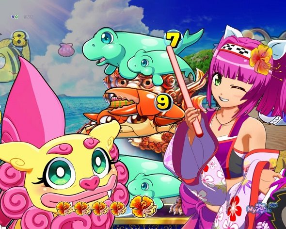 Pスーパー海物語IN沖縄6 沖縄モード中の演出 予告・リーチ演出