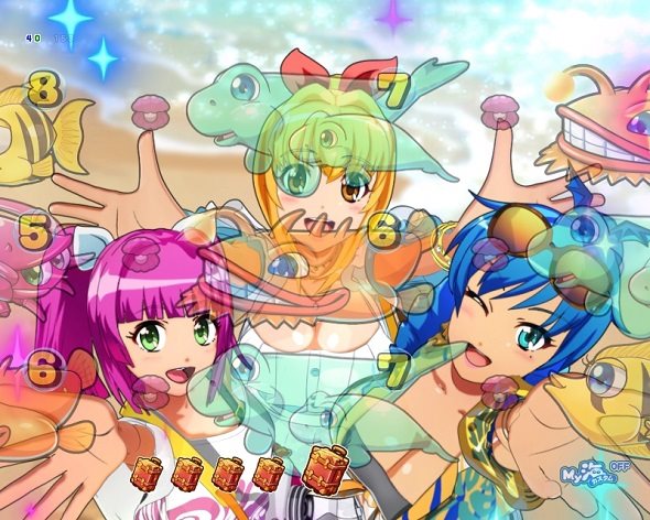 Pスーパー海物語IN沖縄6 美ら旅モード中の演出 予告・リーチ演出