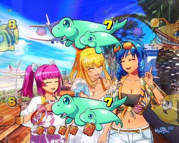 Pスーパー海物語IN沖縄6 美ら旅モード中の演出 予告・リーチ演出