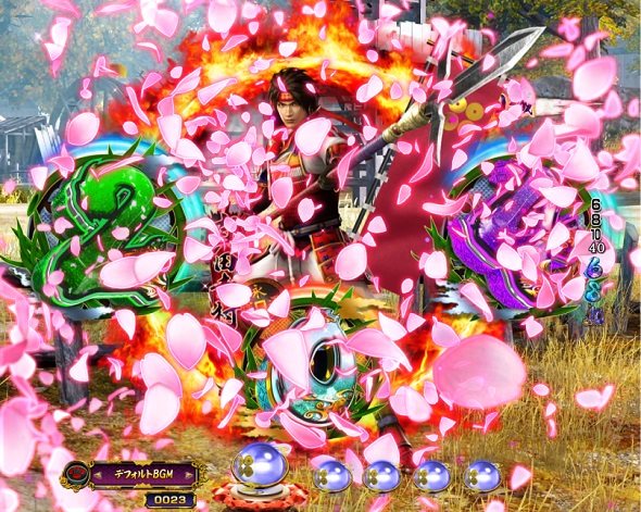 デカスタP戦国無双 予告演出 先読み予告