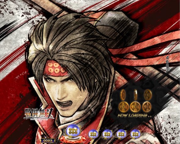 デカスタP戦国無双 予告演出 リーチ前予告