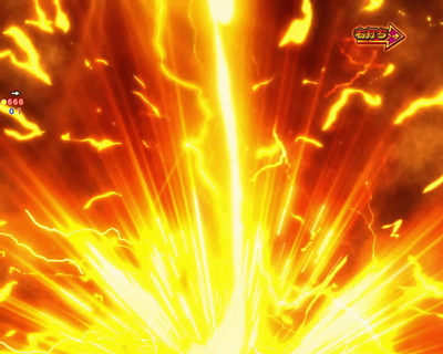 Pフィーバーうたわれるもの 199ver. 大当り中の演出 右打ち中の大当り演出