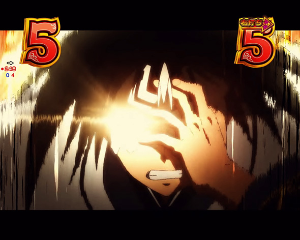 Pフィーバーうたわれるもの 199ver. 仮面RUSH(超)中の演出 リーチ演出