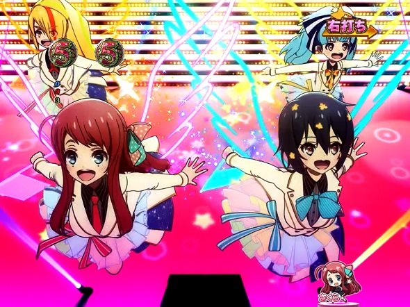 Pゾンビランドサガ サガRUSH(LTチャンス)中の演出 ライブモード中の演出