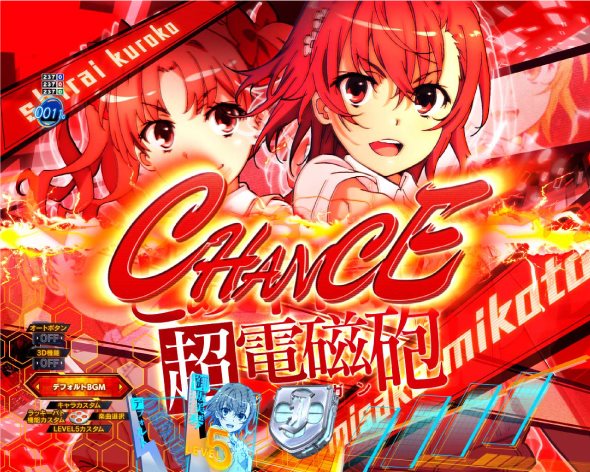 Pとある科学の超電磁砲2 予告演出 リーチ前予告