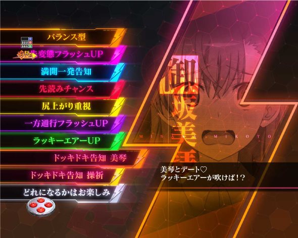 Pとある科学の超電磁砲2 チャンスタイム中の演出 モード概要